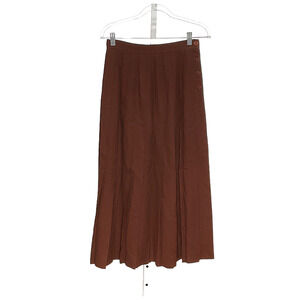 Talbots Brown Wool Pleated Skirt